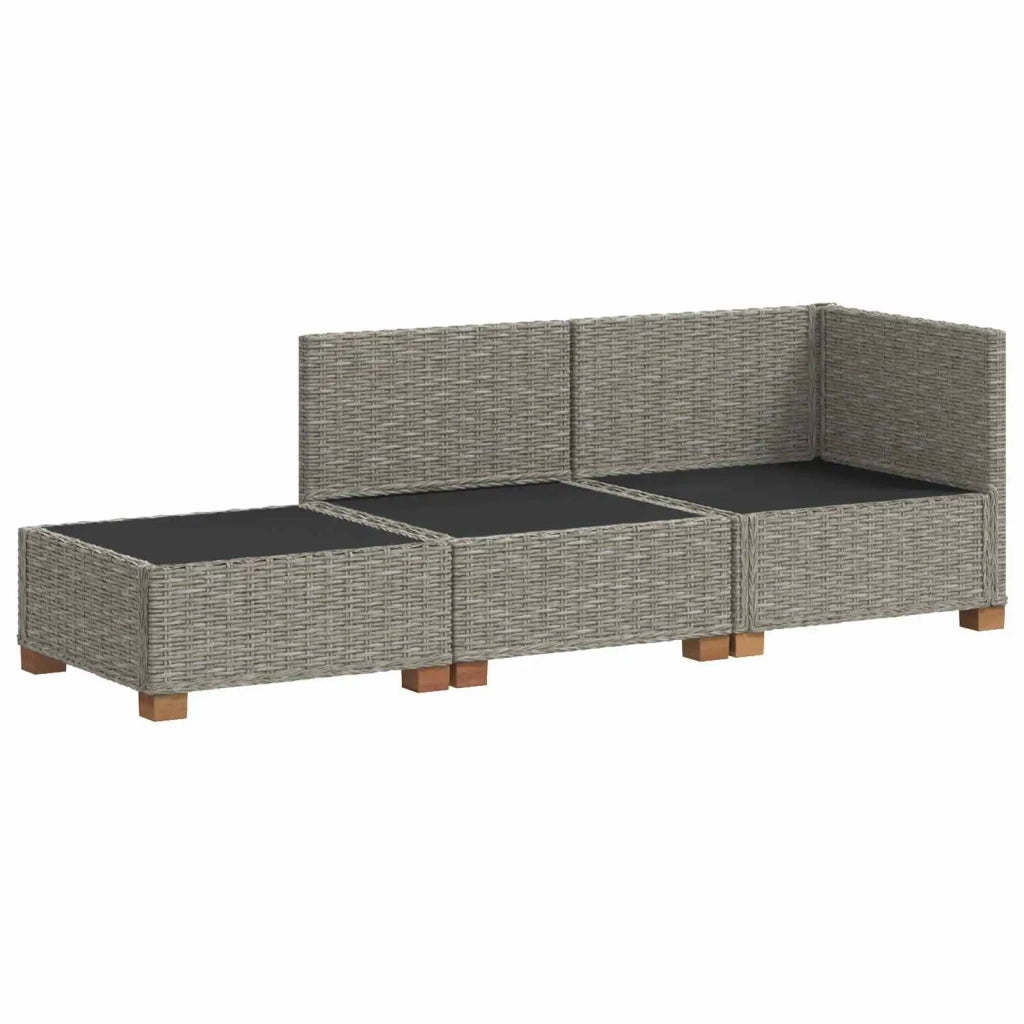 3 pz Set Lounge in Rattan con Cuscini GENDT Rattan naturale 3429877