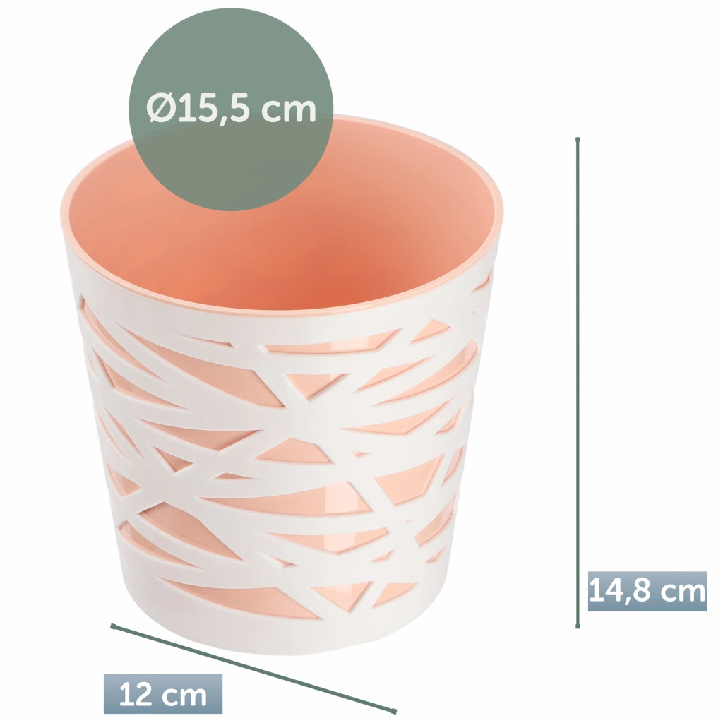 KADAX - Inserto in plastica per vaso di fiori e piante, 15 cm, beige