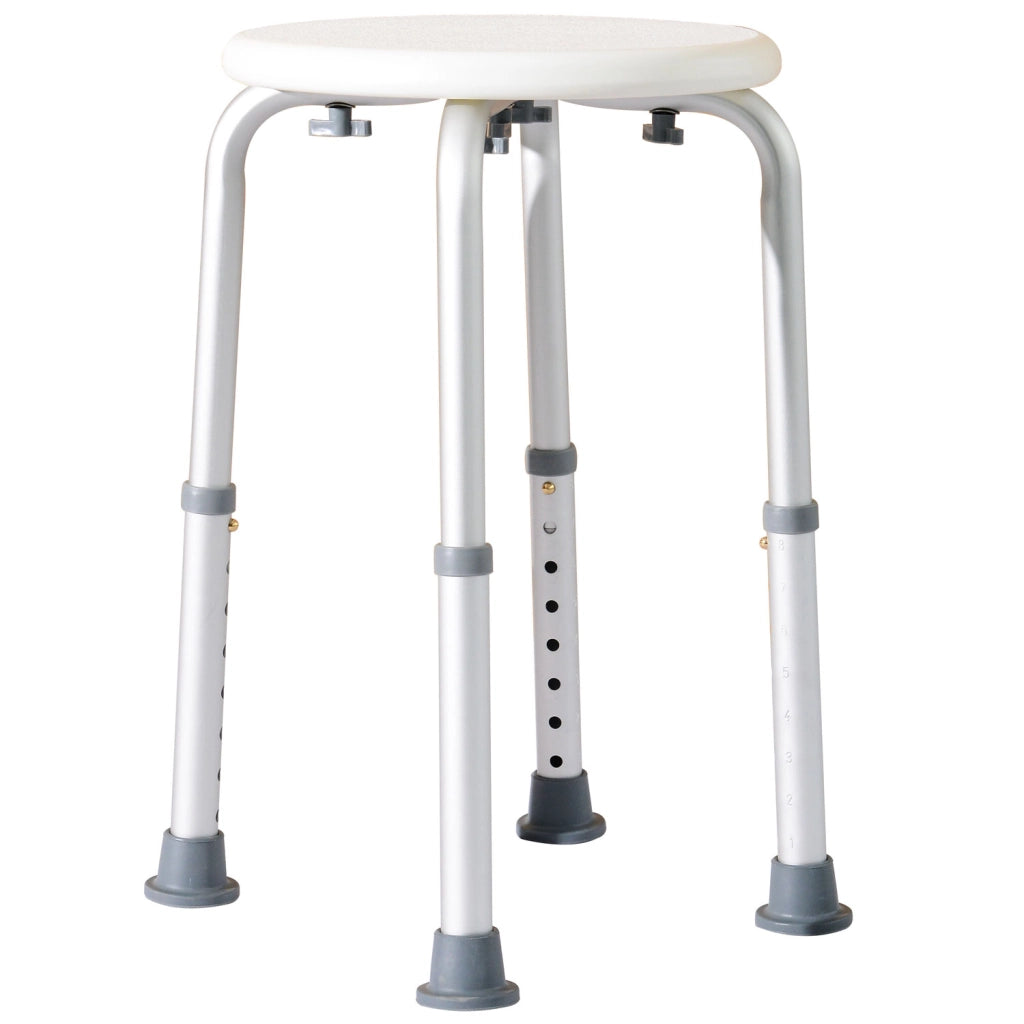Sgabello da Doccia regolabile in Altezza ¨C Zephmum ¨C Bianco HDPE Antiscivolo
