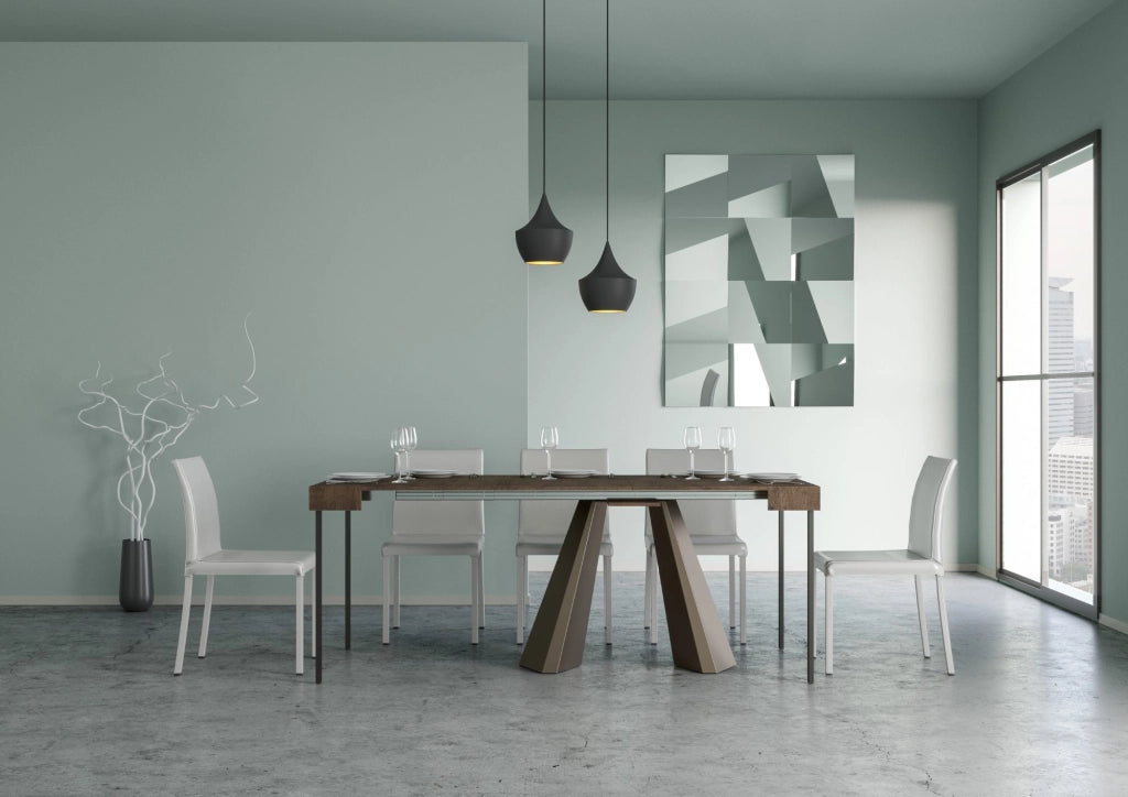 Consolle Allungabile 90-196x40x77 cm in Nobilitato Marrone