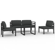 Set di mobili da giardino mobili da esterno 5 pezzi con cuscini alluminio antracite 02_0016299
