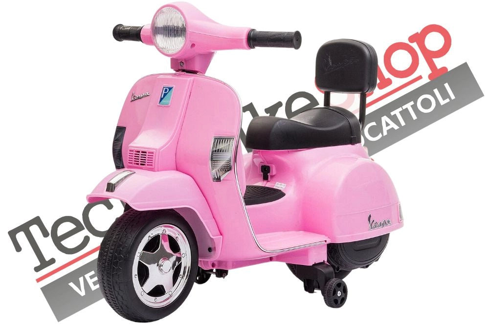 Moto Scooter Elettrico per Bambini Piaggio Mini Vespa PX Small  6V-Rosa