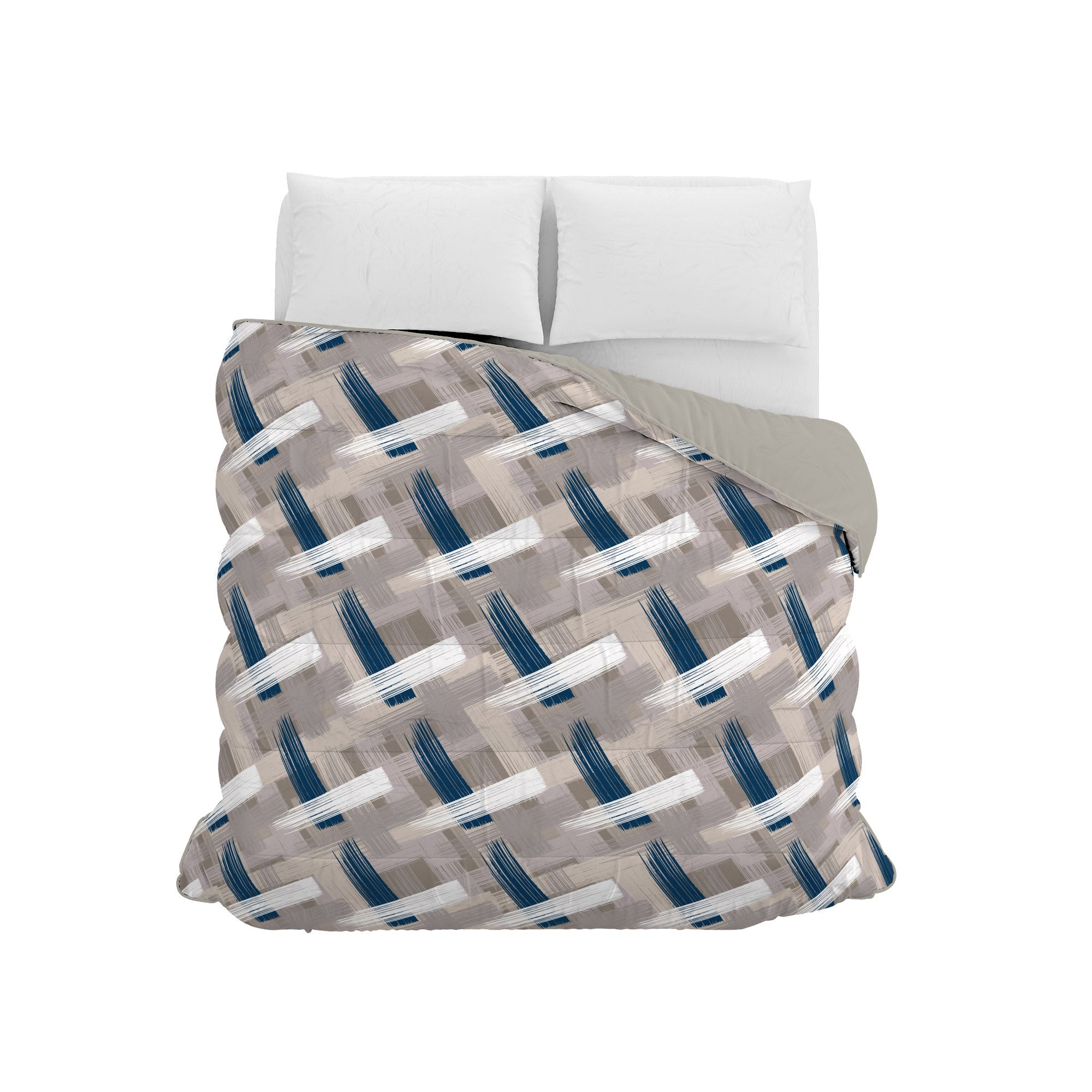 Trapunta Invernale Matrimoniale 180gr con Stampa in Microfibra Pennellate