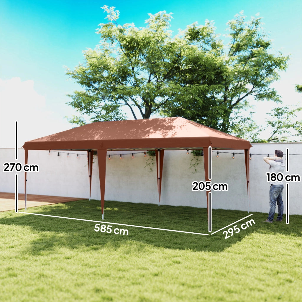 Tenda da giardino pieghevole ¨C zephmum ¨C marrone 6x3 m