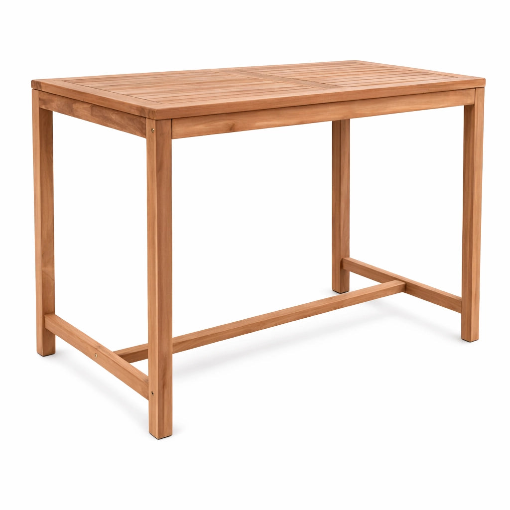 Tavolo Bar Large da Giardino 120x70 cm in Legno Teak Massello