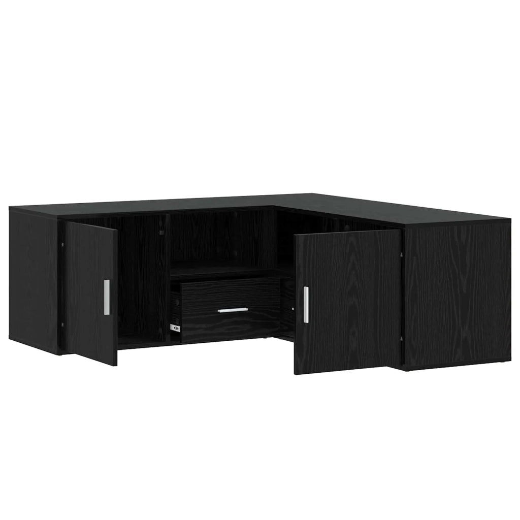 Mobile angolare con cassetto Rovere Nero 200 x 40 x 45 cm 3446639