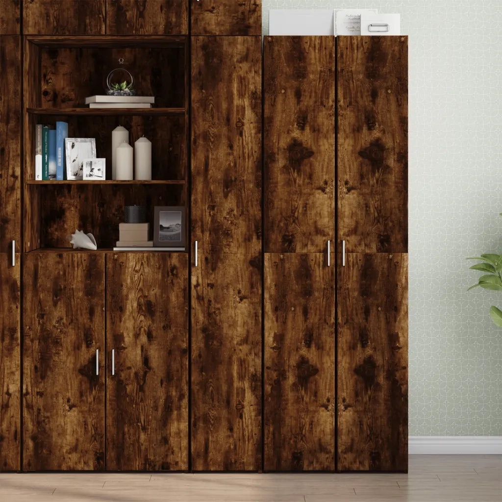 Credenza Rovere Fumo 30x42,5x185 cm in Legno Ingegnerizzato 3281396