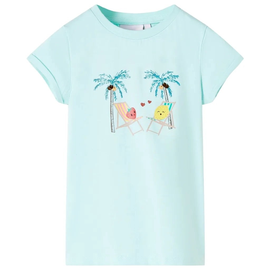Maglietta da Bambina Acqua Chiaro 128cod mxl 108737