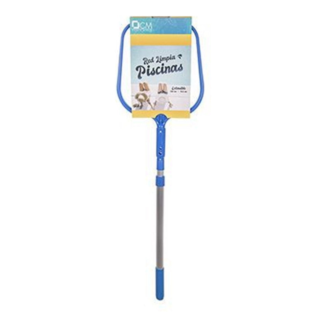 Trade Shop - Retino Per Piscina Con Manico Estensibile 185x30cm Strumento Pulizia Foglie 017544 -