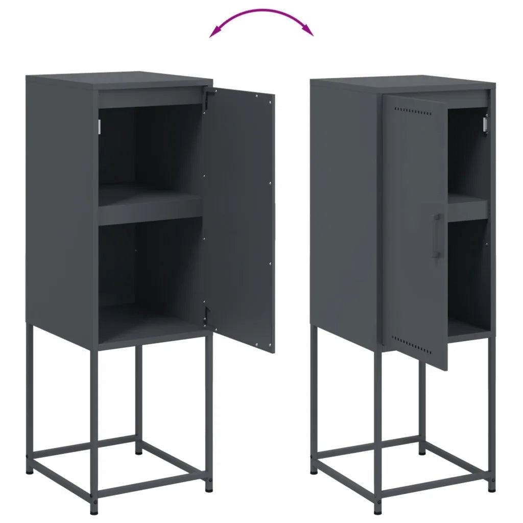 Credenza Antracite 36x39x107 cm in Acciaio 846532