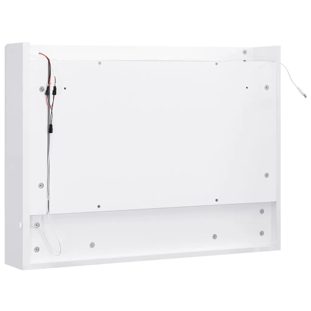 Armadietto a Specchio con LED-Mobile con specchio Bianco 80x15x60 cm in MDF