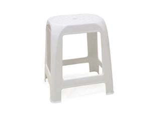 SGABELLO ELFO IN POLIPROPILENE BIANCO  cm.41x35x46h.    STEFANPLAST