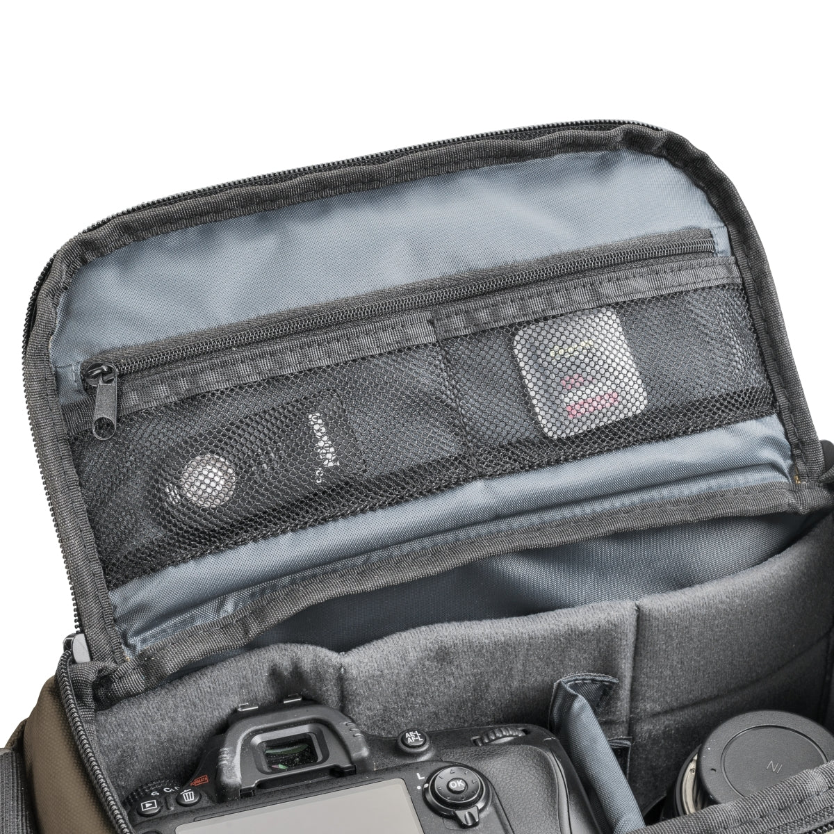 Mantona borsa fotografica Milano grande marrone