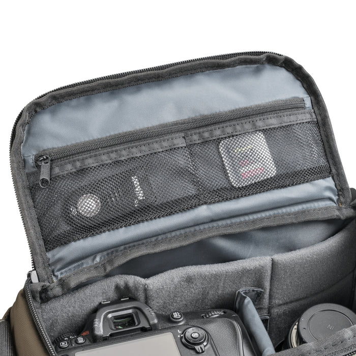 Mantona borsa fotografica Milano grande marrone