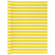 Schermo per balcone schermo per la privacy 120 x 600 cm HDPE giallo e bianco 02_0010210