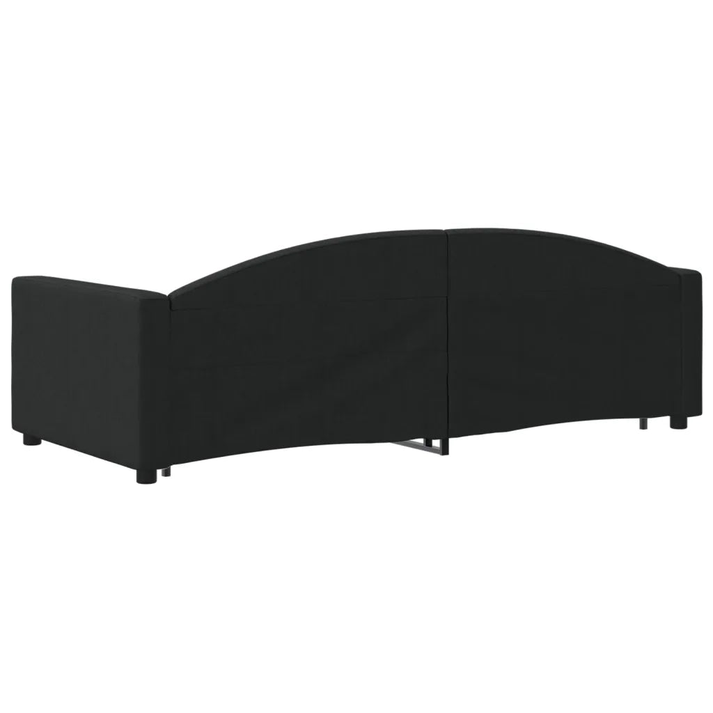 Divano Letto Estraibile con Cassetti-Sofa Letto-Daybed Nero 90x200 cm in Tessuto 533050
