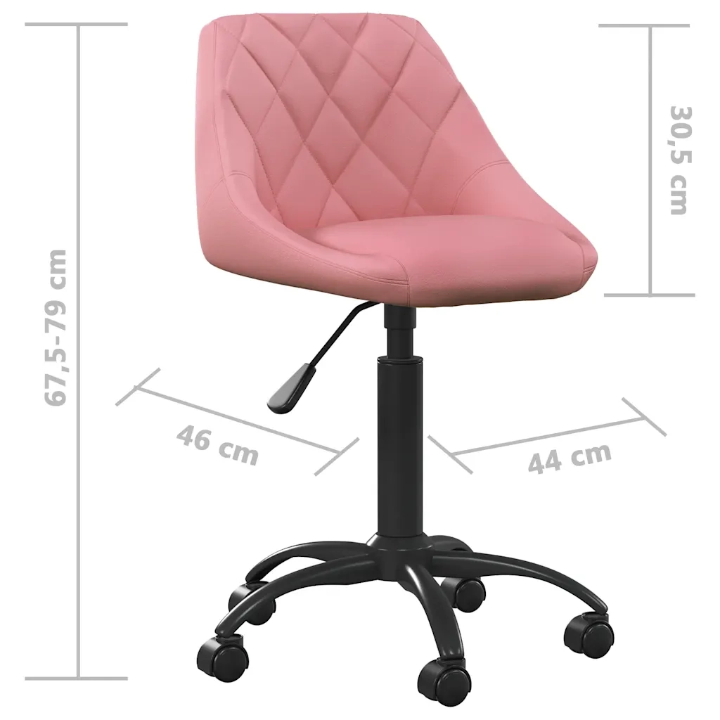 Sedia da Pranzo Rosa in Velluto