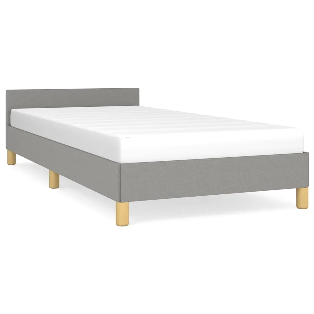 Giroletto senza Materasso Grigio Chiaro 90x190 cm Tessuto 347375