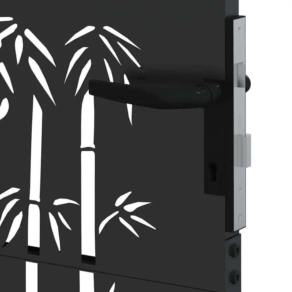 Cancello da giardino con blocco Nero 85 x 200 cm CFW6717428
