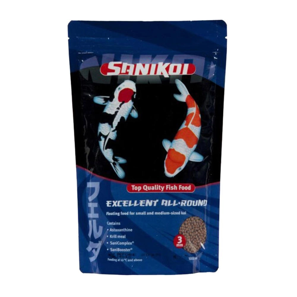 Velda Sanikoi Excellent All-Round - mangime premium in pellet per Koi e pesci pregiati da laghetto Granulometria: 6 mm, Formato: 1000 ml
