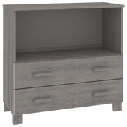 Credenza | Madia | Buffet da pranzo | Armadio da pranzo HAMAR Grigio Chiaro 85x35x80 cm Legno Massello di Pino