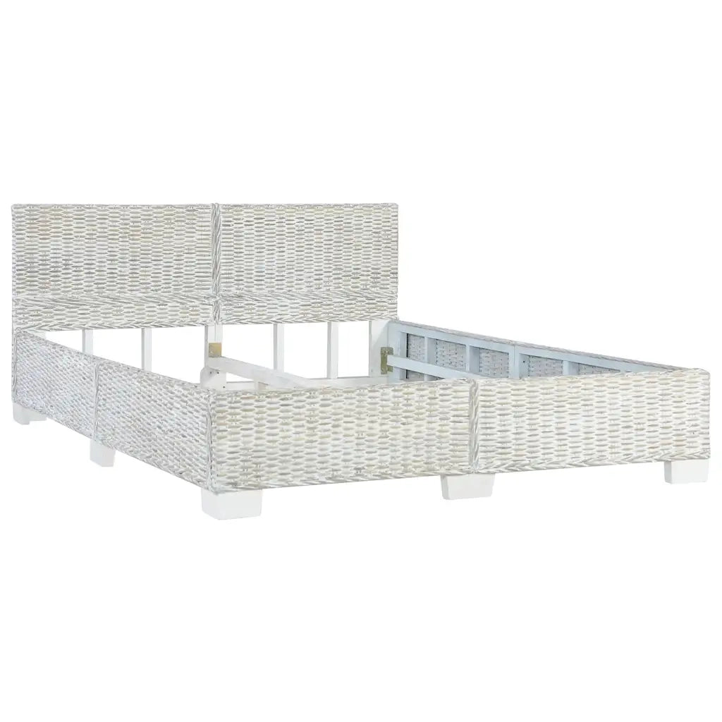 Giroletto senza Materasso-Struttura Letto Grigio Vero Rattan 140x200 cm