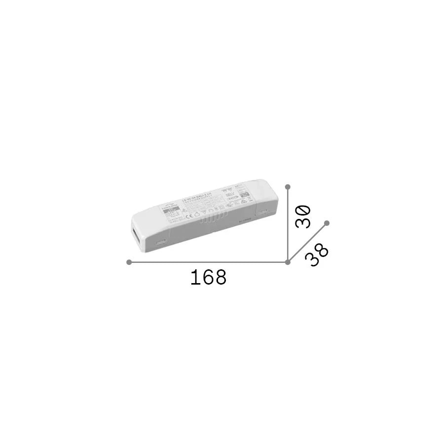 Alimentatore On Off 45W 24V Dimmerabile Bianco Collezione MAPA Ideal Lux