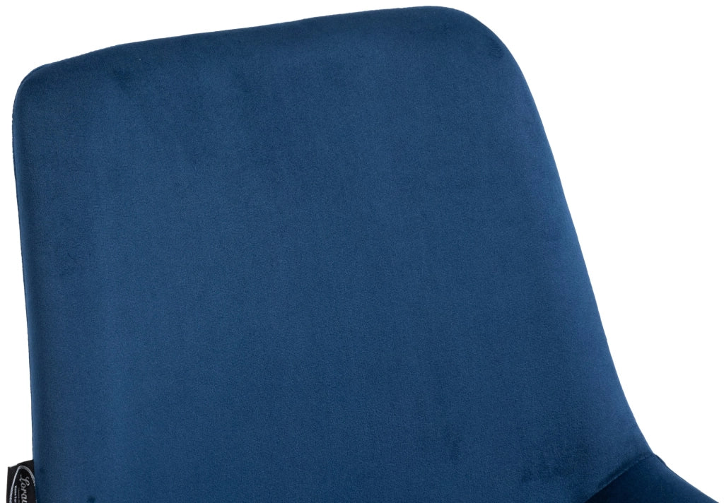 Set di 2 sedie da pranzo Victoria in velluto blu