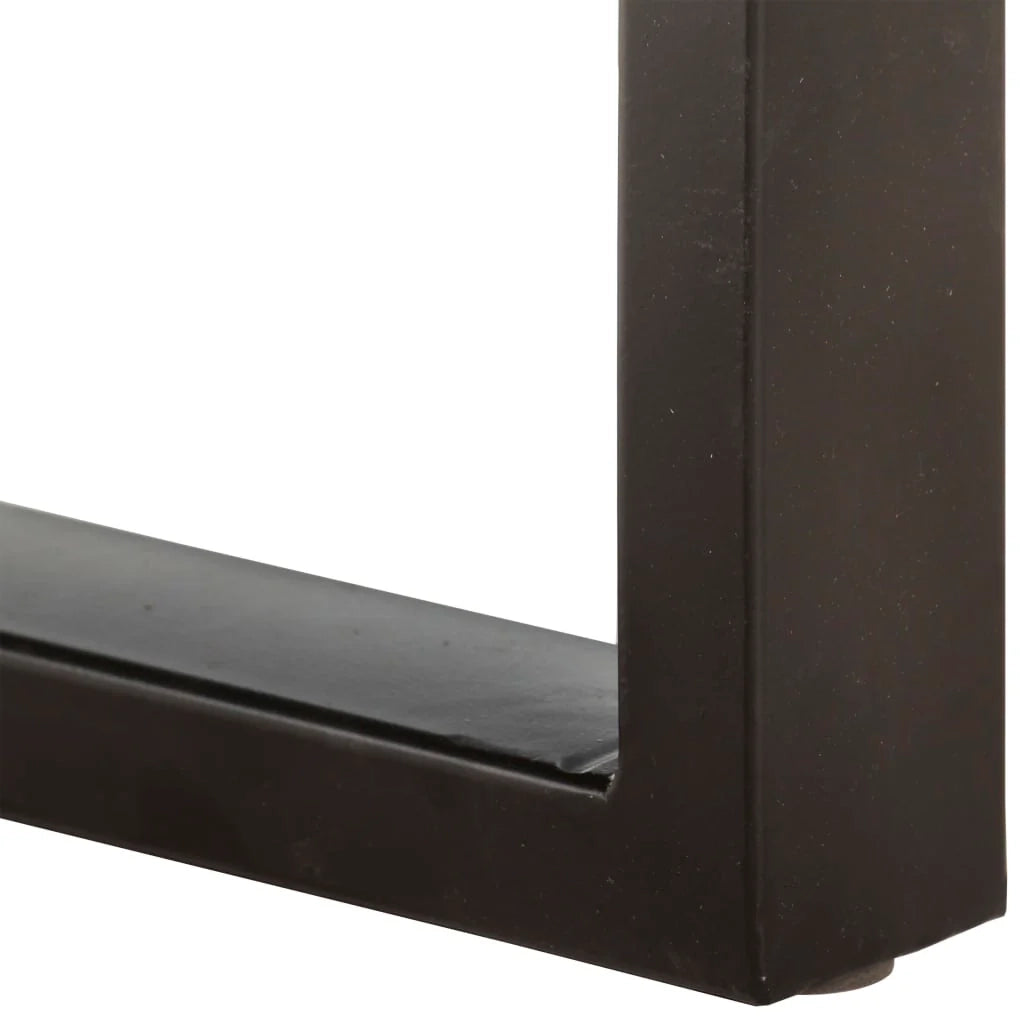 Panca 110 x 35 x 46 cm in legno massello di recupero e acciaio 02_0011005