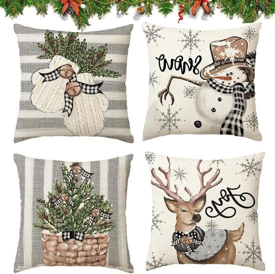 Cuscino decorativo per Natale 50 x 50 cm - tema renna a Natale - set da 4 - 

(Nota: ho rimosso "contentnpm" che sembra essere un codice di contenuto e non fa parte del titolo del prodotto)
