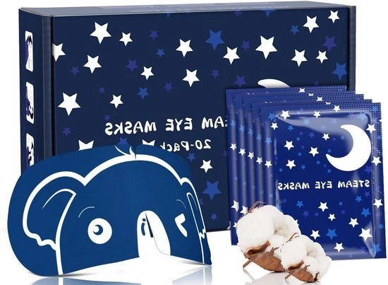 Oogmasker riscaldante - 20 pezzi - Oogmasker a vapore per stanchezza e cerchi scuri - Oogmasker per il sonno con compressi autocalorifici