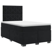 Letto box spring con materasso Nero 120 x 190 cm Velluto 3453610