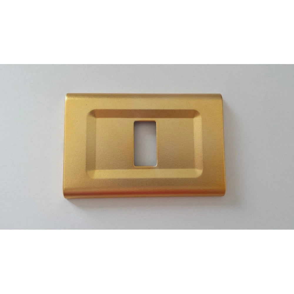 Trade Shop - Placchette Placche In Abs Serie Magic Elite Bticino Compatibili Color Copriprese - Oro -1 Foro     -