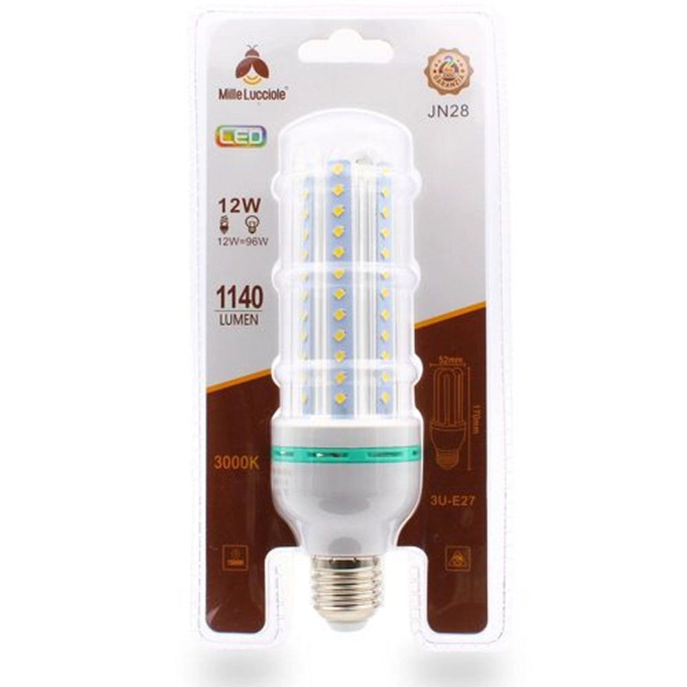 Trade Shop - Lampadina Led E27 12 W 3u Jn28 Mais Tubolare Tubo Lineare Luce Calda 3000k 87361 -