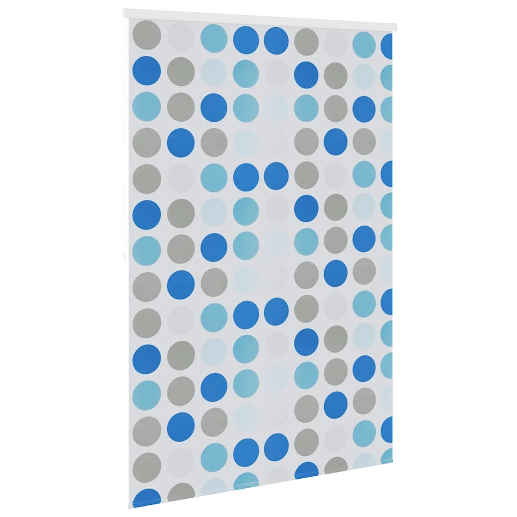 Tenda a Rullo per Doccia 140x240 cm con Motivo a Cerchi 142856