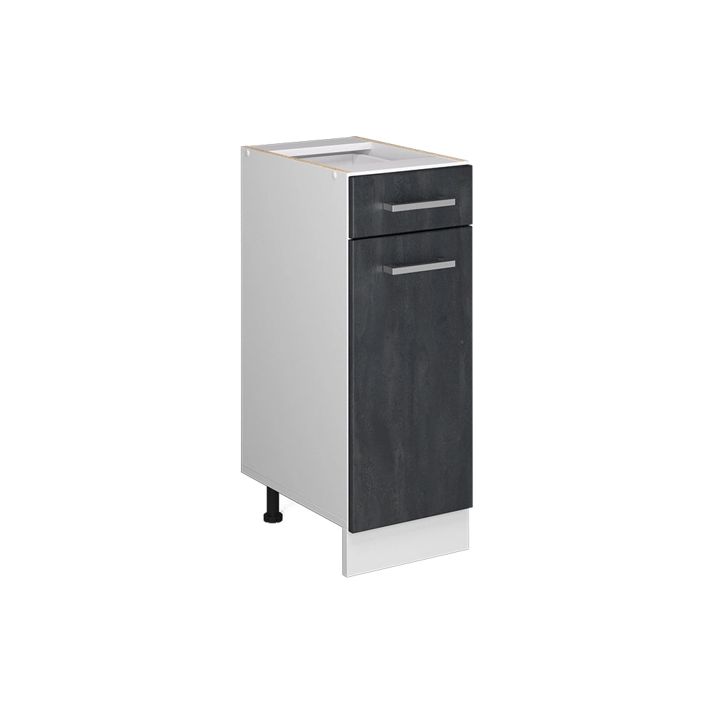 Vicco Frontale cucina Calcestruzzo nero 29.6 x 70.8 cm frontale del mobile per mobile base con cassetti
