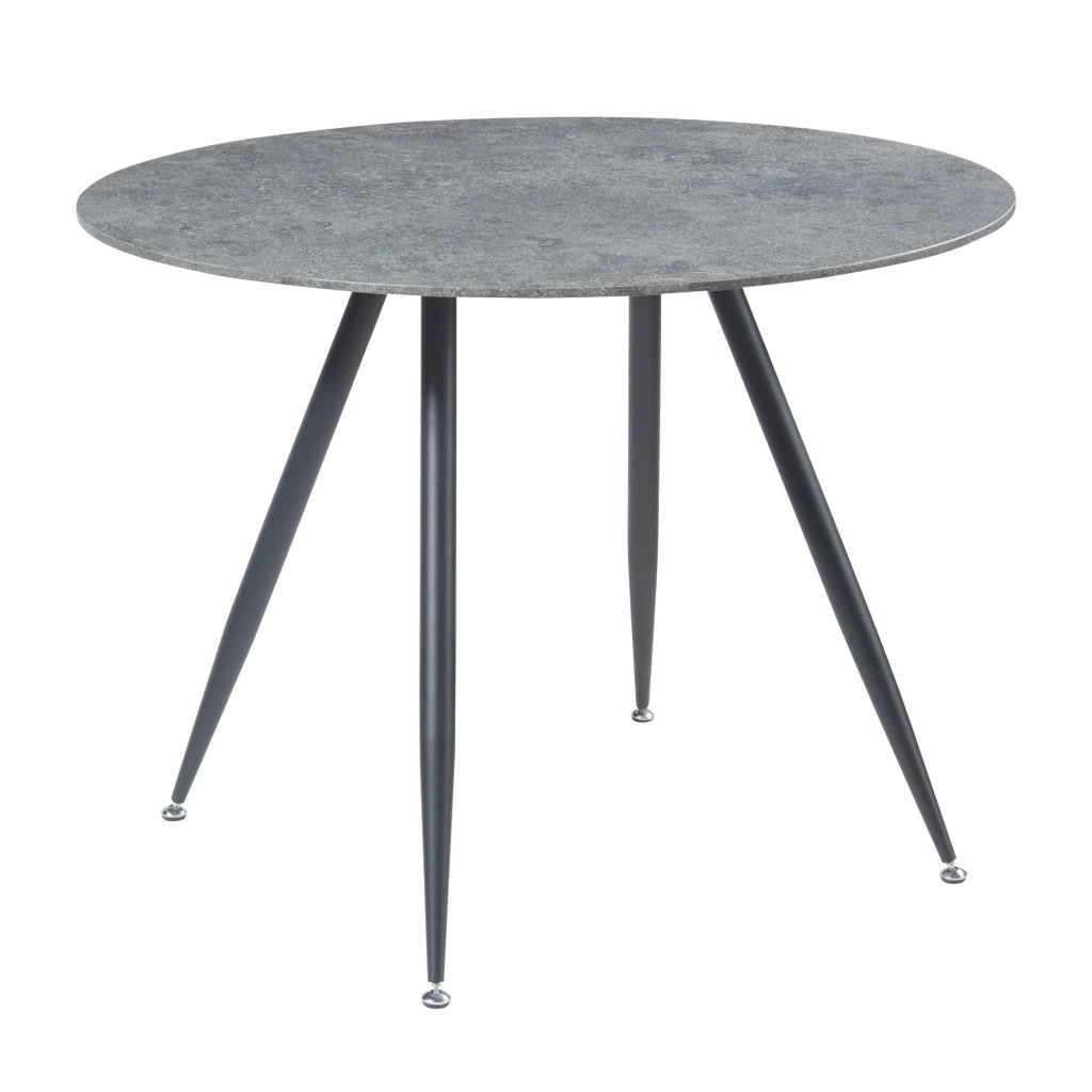 Tavolo Fitjar da Sala Pranzo Ø100 cm Effetto Cemento [en.casa]