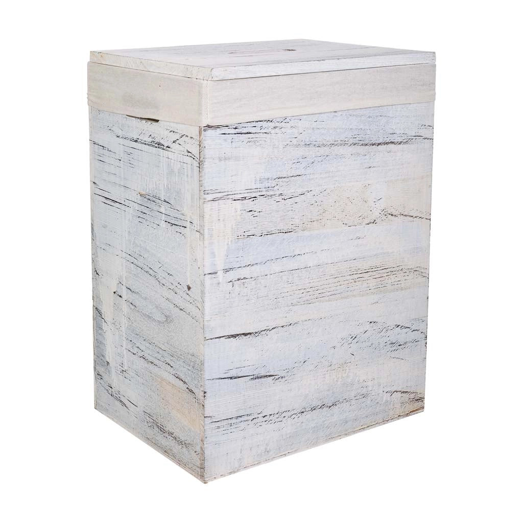 Set di 2 cesti per la biancheria in legno 40x30x54-34x26x47