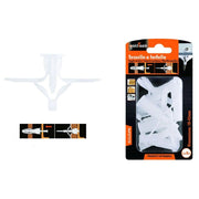 Trade Shop - Set 8 Pezzi Tasselli Tassello A Farfalla Espansione A Molla 10-45 Mm Viti 57173 -