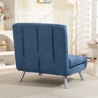 Poltrona con Funzione Letto, Design 2-in-1, Poltrona Letto, Ospite Letto, Rivestimento in Tessuto, con Cuscino, Blu