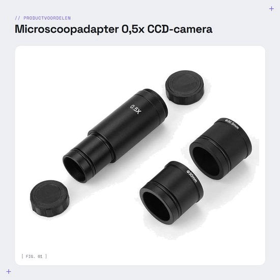 Adattatore Microscopico 0,5x - Connesione per Camera CCD - Facile da Usare - 23,2 mm 30 mm 30,5 mm - Installazione Oculare Digitale - Compatibile con vari dispositivi
