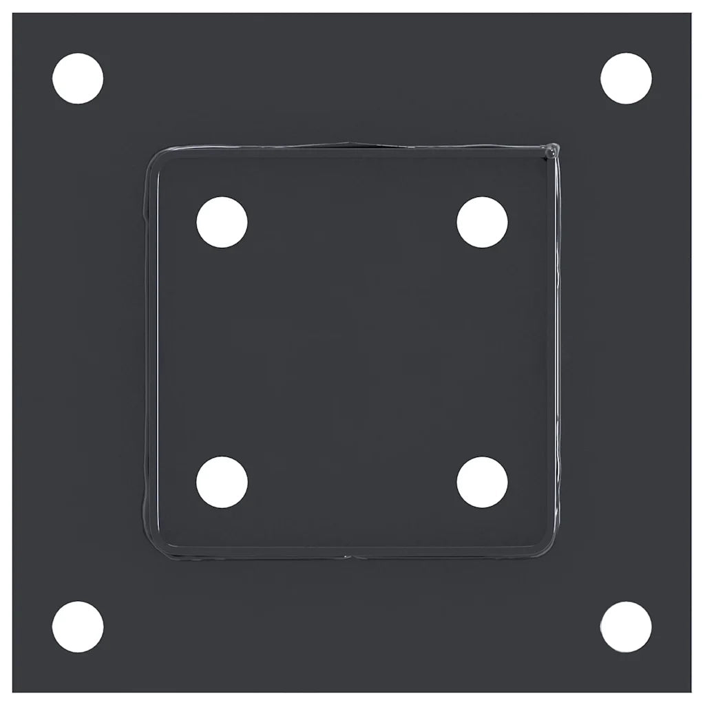Basi per Pali Quadrati 12 pz 91x91mm Acciaio Verniciato Polvere