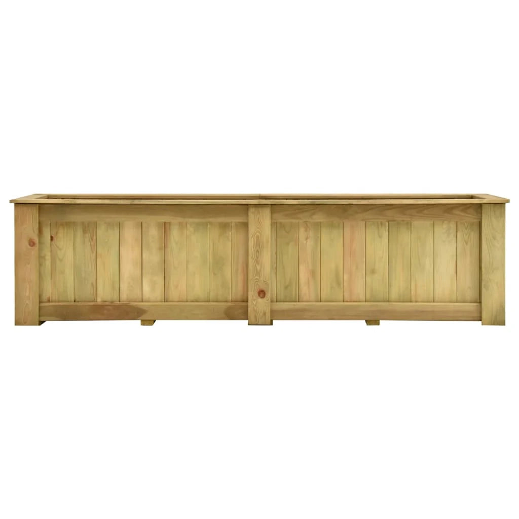 Fioriera rialzata per fiori e piante 196 cm legno di pino impregnato 02_0000845