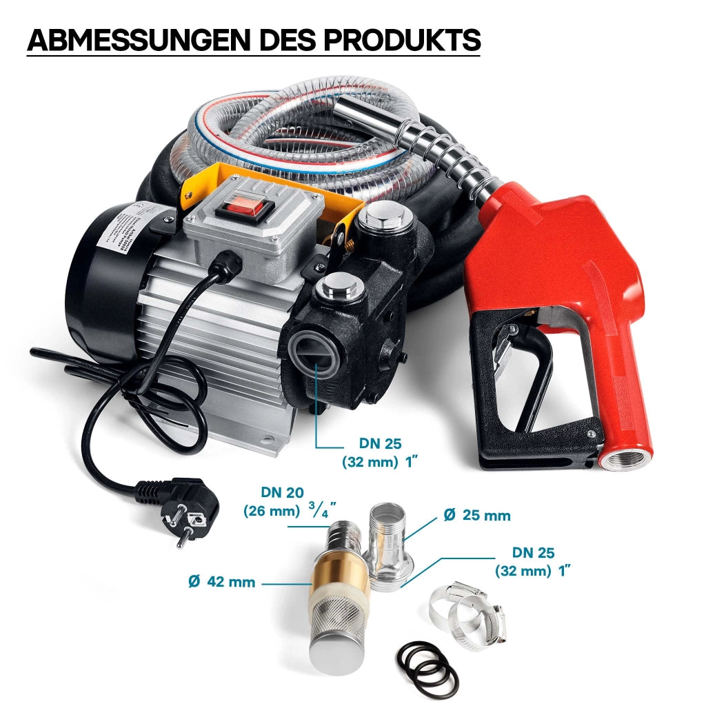Pompa travaso gasolio, autoadescante, per biodiesel e olio combustibile 230V/550W 60l/min