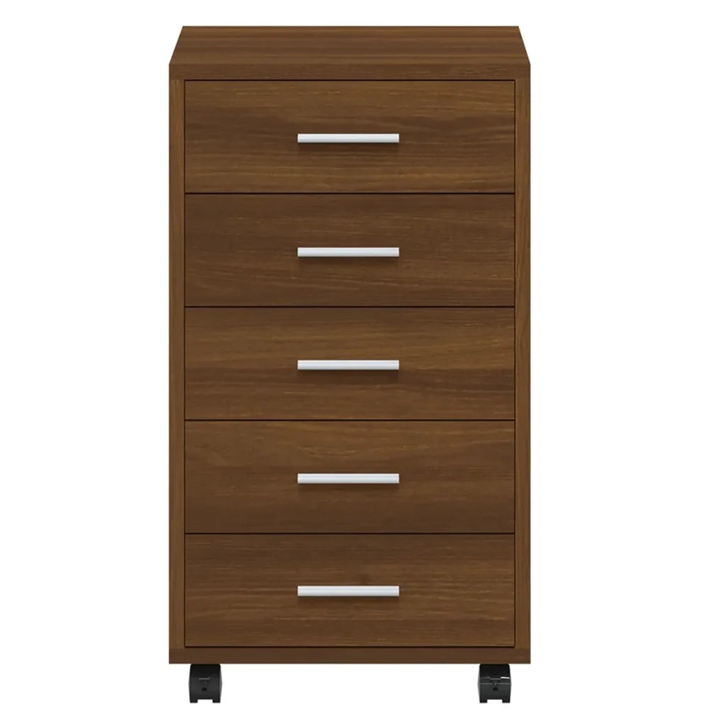 Cassettiera con Ruote rovere marrone in Legno Multistrato cod mxl 44440