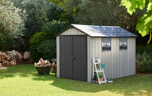Casetta da Giardino Porta Attrezzi 230x350x242 cmin Duotech Keter Oakland 7511 Grigia