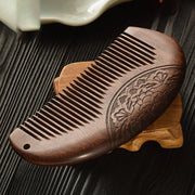 Spazzola per capelli in legno di sandalo - antistatica - 12 x 5,5 cm - stile cinese classico - biodegradabile - per la cura della bellezza