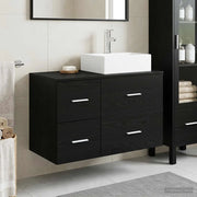 Set di mobili per il bagno 2 pz Rovere Nero 3403969