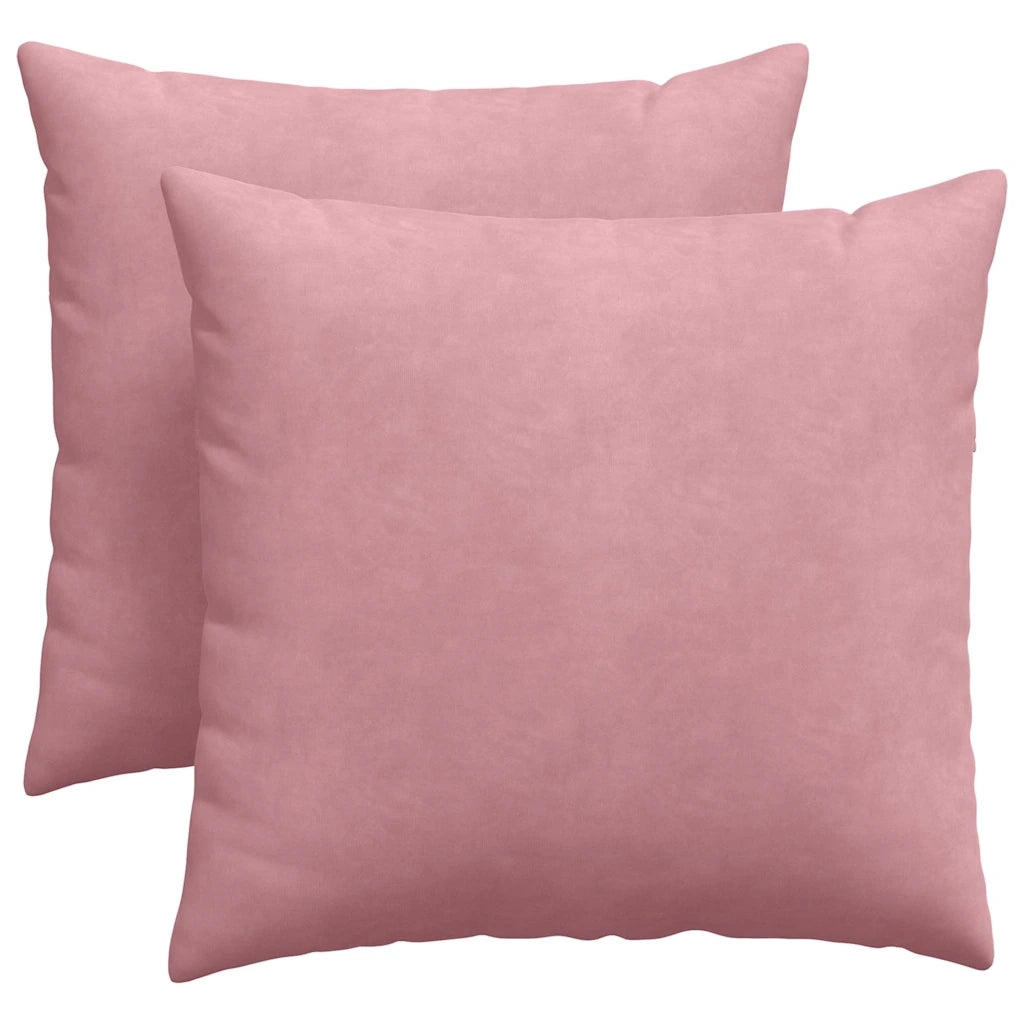 Cuscini da Divano 2 pz-Set di 2 Cuscini per Sofa Rosa 45 x 45 cm Tessuto in Cords