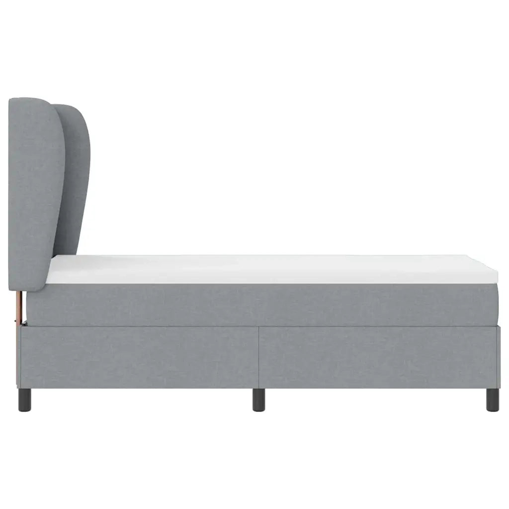 Letto a molle con materasso Grigio chiaro 80 x 200 cm Tessuto 3340592
